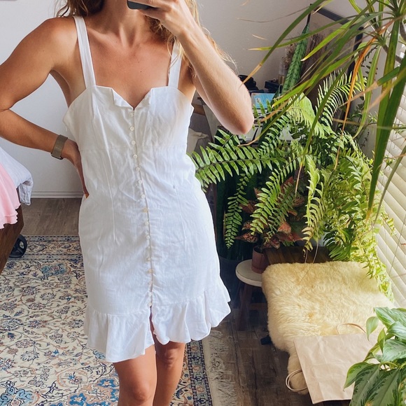 White Linen Dress from Colombia - Picture 2 of 4